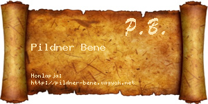Pildner Bene névjegykártya